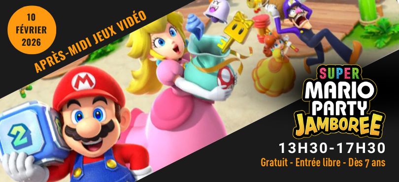 Apr&egrave;s-midi jeu vid&eacute;o le 10/02/2026 &agrave; la M&eacute;diath&egrave;que 4C